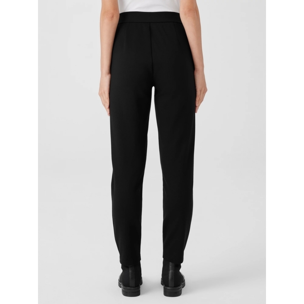 Eileen Fisher | Washable Flex Ponte Pintuck Pant In Black - Picture 3 of 14